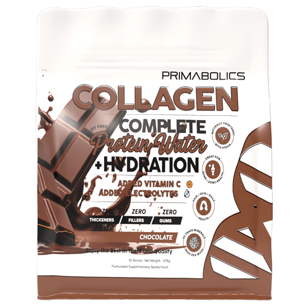 Primabolics Complete Collagen Protein Water + Hydration Protein Powder 15 Serves Chocolate