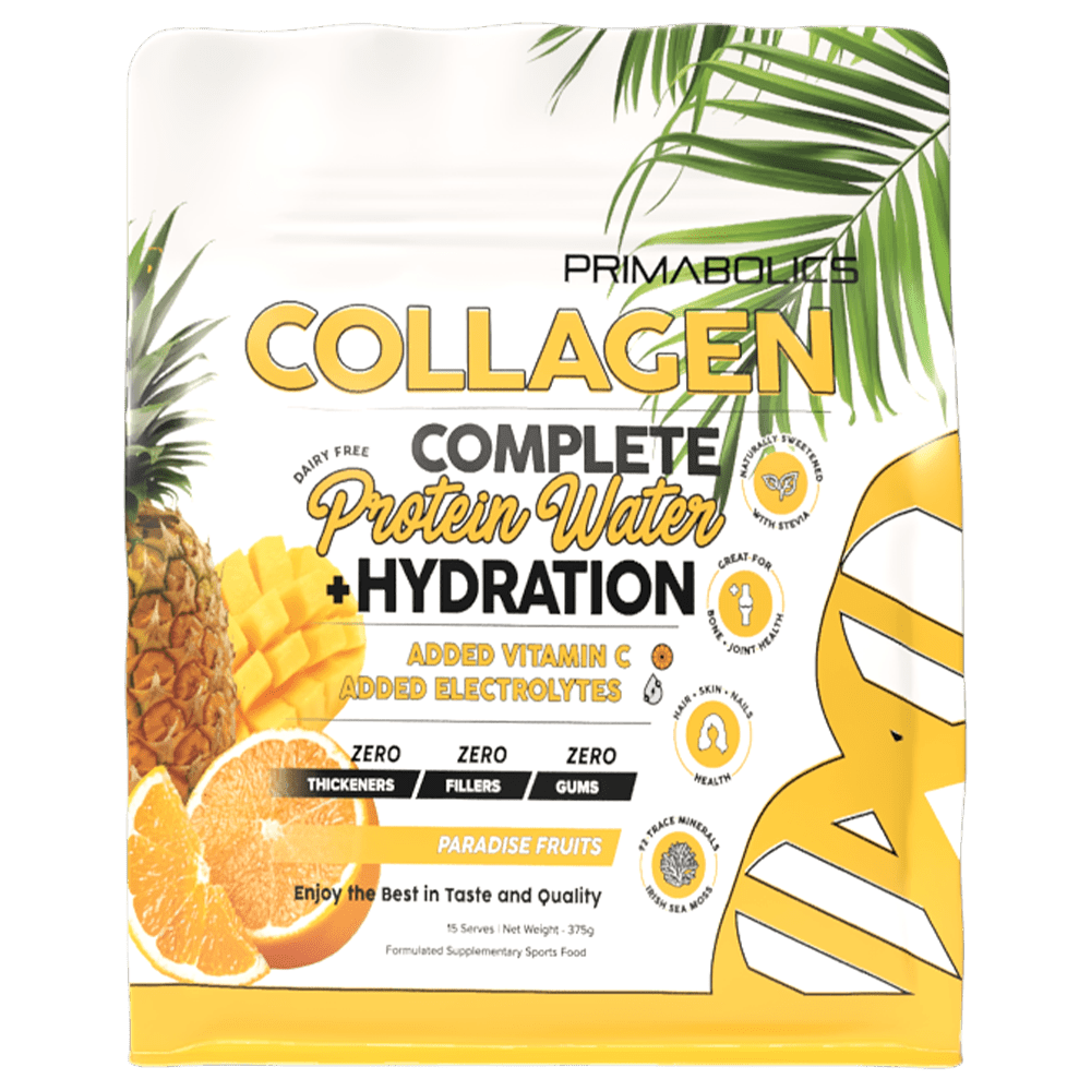 Primabolics Complete Collagen Protein Water + Hydration Protein Powder 15 Serves Paradise Fruits