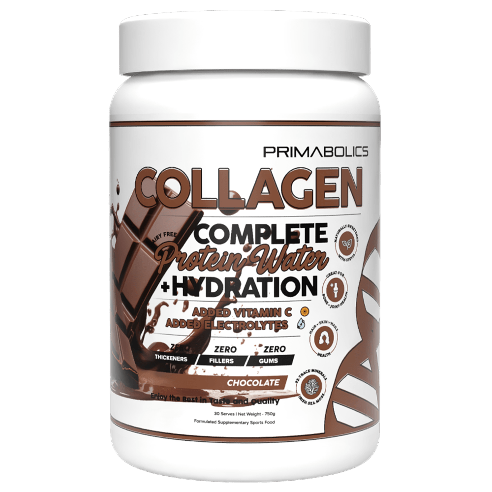 Primabolics Complete Collagen Protein Water + Hydration Protein Powder 30 Serves Chocolate