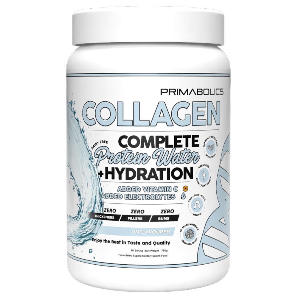 Primabolics Complete Collagen Protein Water + Hydration Protein Powder 30 Serves Unflavoured