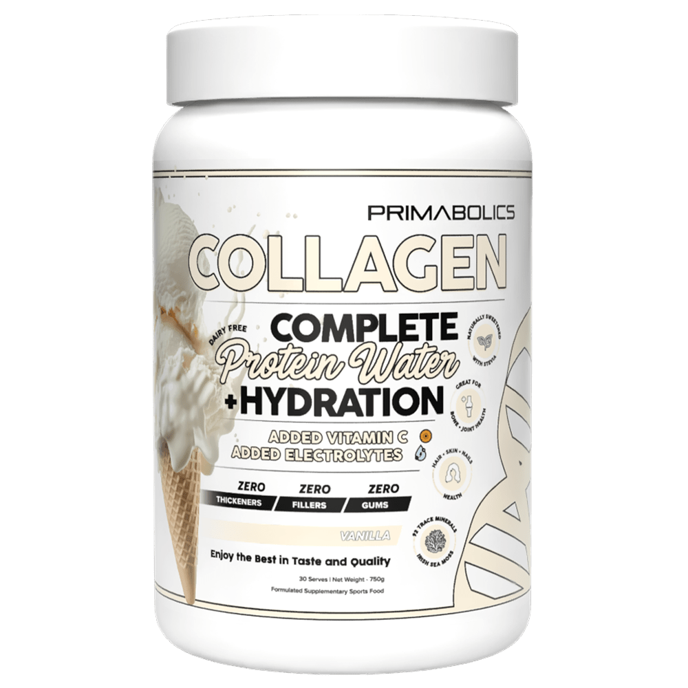 Primabolics Complete Collagen Protein Water + Hydration Protein Powder 30 Serves Vanilla