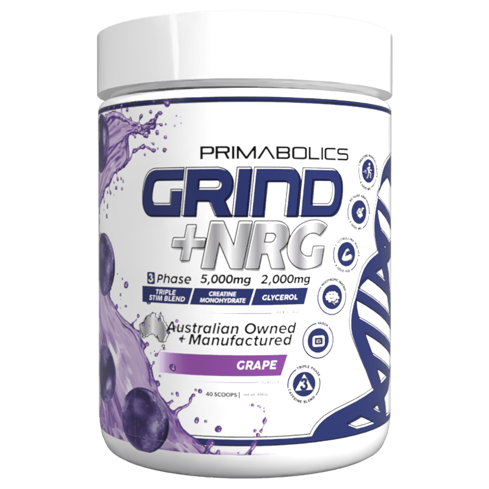 Primabolics Grind +NRG Pre - Workout 40 Serves Grape