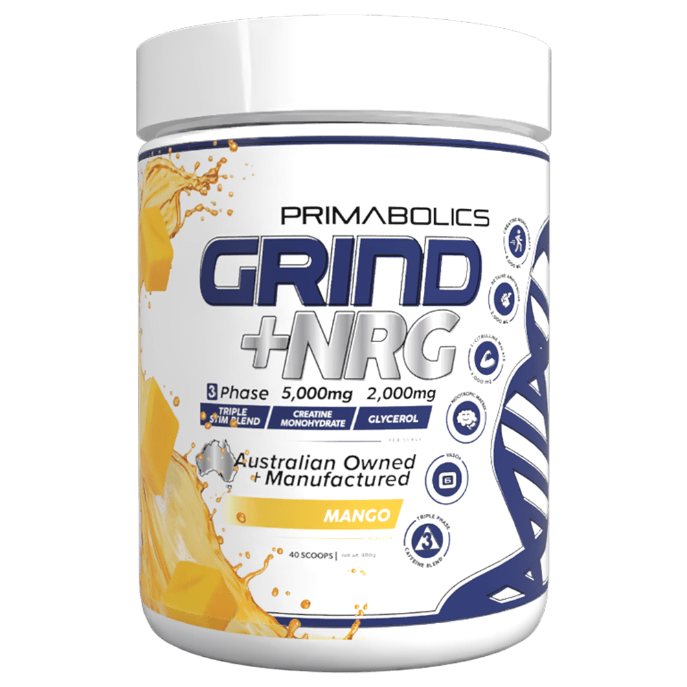 Primabolics Grind +NRG Pre - Workout 40 Serves Mango