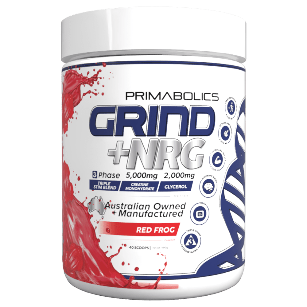 Primabolics Grind +NRG Pre - Workout 40 Serves Red Frog