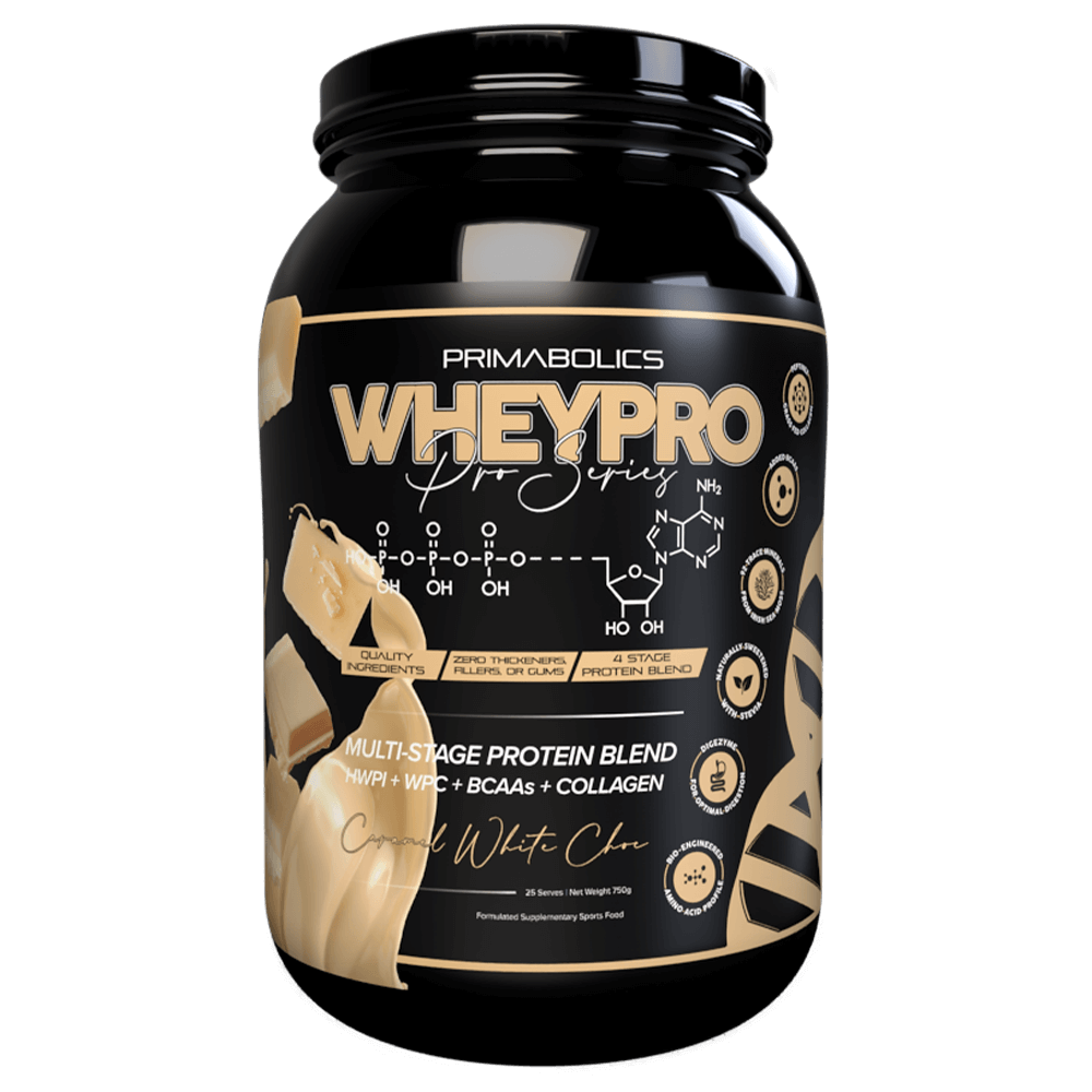 Primabolics Whey Pro Protein Powder 25 Serves Caramel White Chocolate