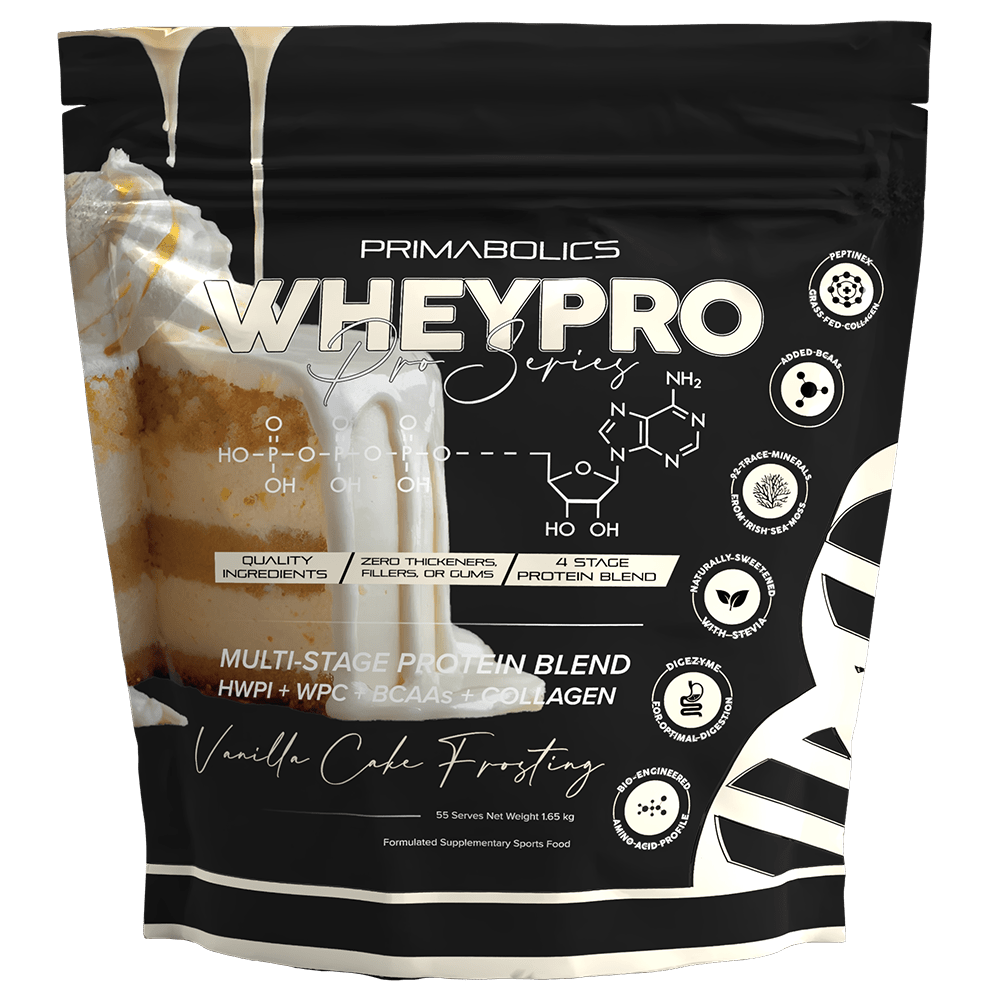 Primabolics Whey Pro Protein Powder 55 Serves Vanilla Cake Frosting