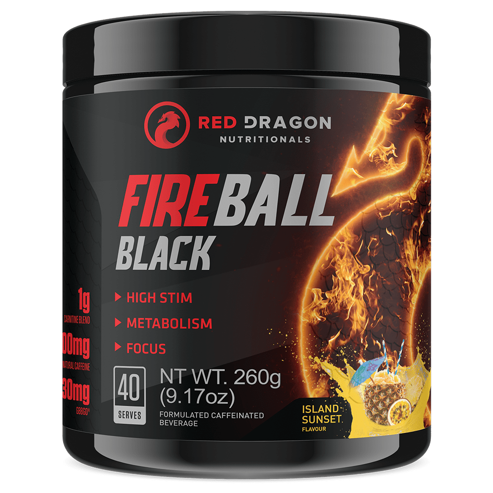 Red Dragon Nutritionals Fireball Black Fat Burner 40 Serves Island Sunset