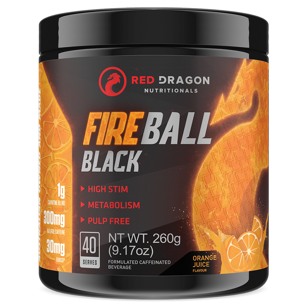 Red Dragon Nutritionals Fireball Black Thermogenic 40 Serves Orange Juice