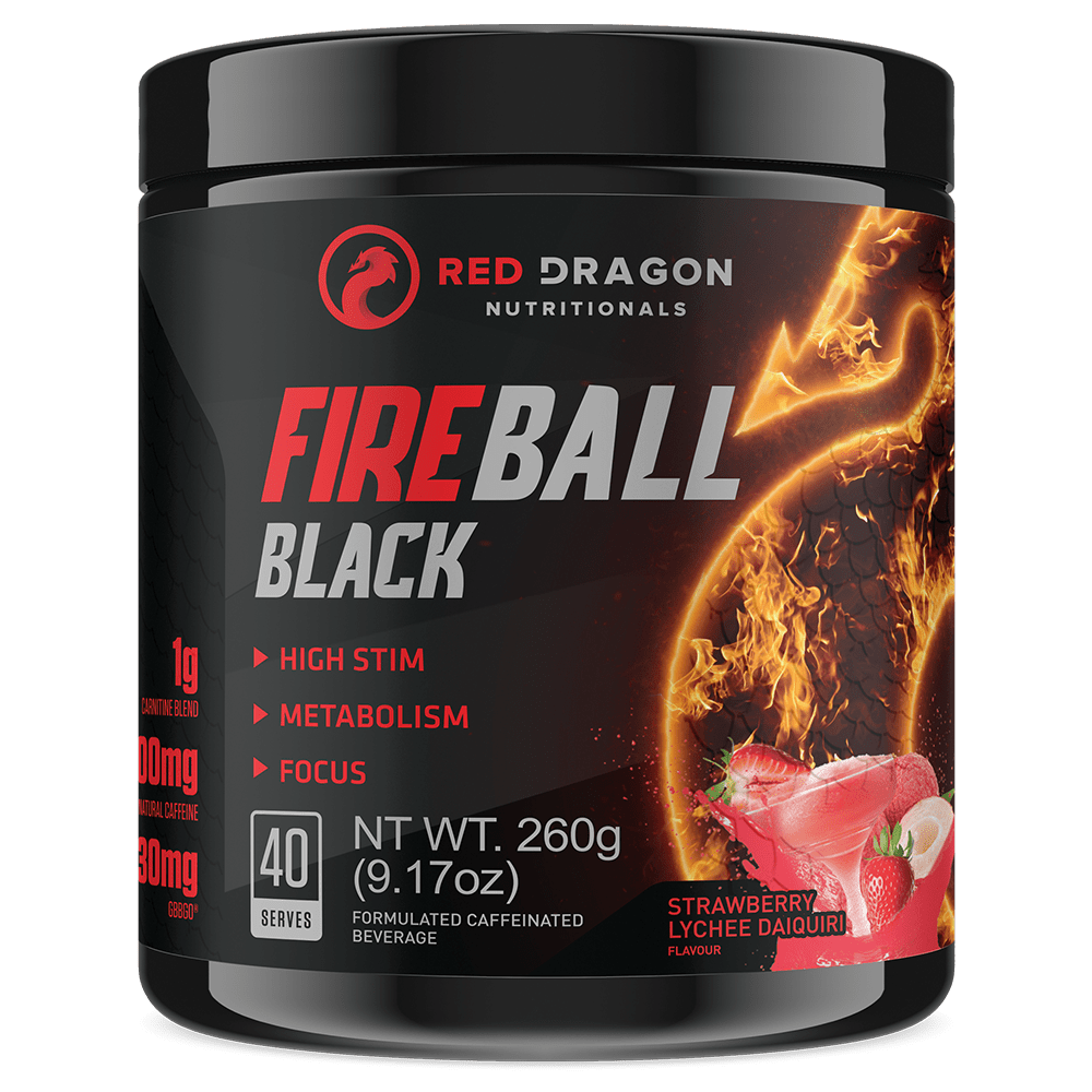 Red Dragon Nutritionals Fireball Black Fat Burner 40 Serves Strawberry Lychee Daiquiri