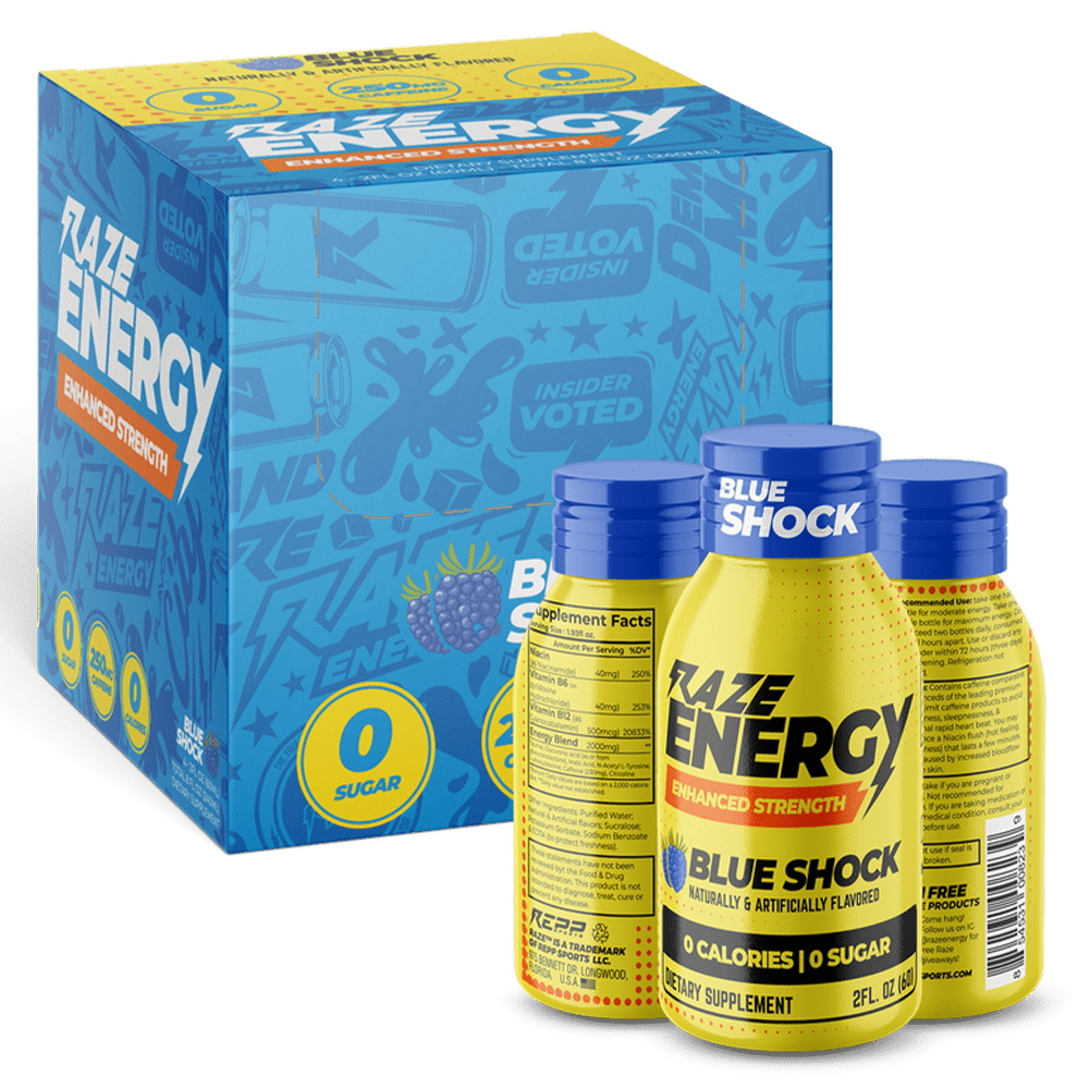 Repp Sports Raze Pre - Workout Energy Shots Promotional 1 Box