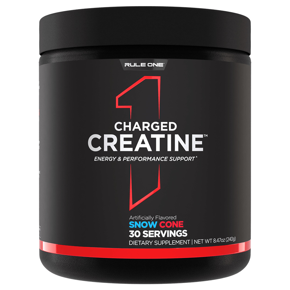 Rule 1 Charged Creatine Creatine 30 Serves Snow Cone