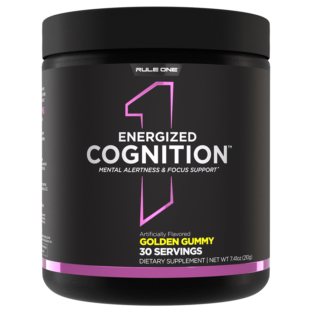 Rule 1 Energized Cognition Mental Focus 30 Serves Golden Gummy