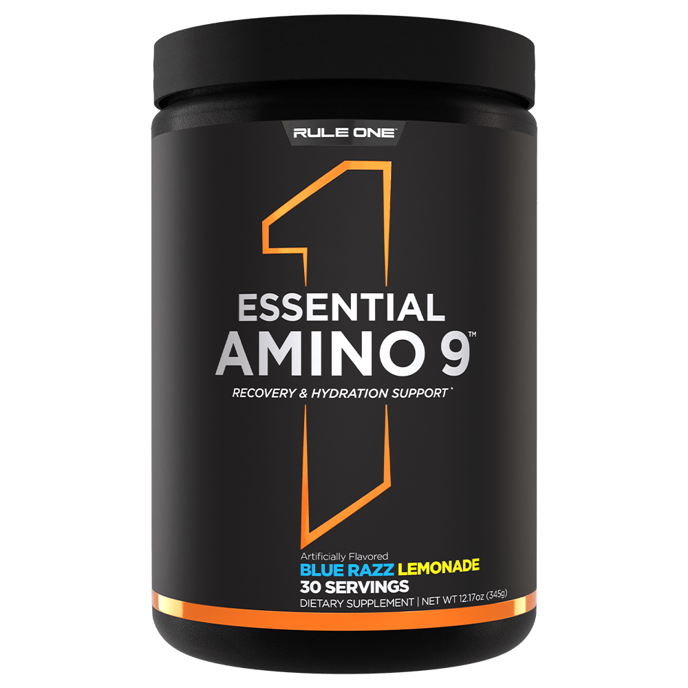 Rule 1 R1 Essential Amino 9 Aminos 30 Serve Blue Razz Lemonade