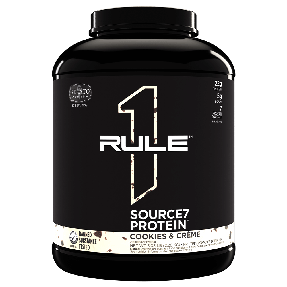 Rule 1 Source7 Protein Protein Powder 55 Serves Cookies & Créme