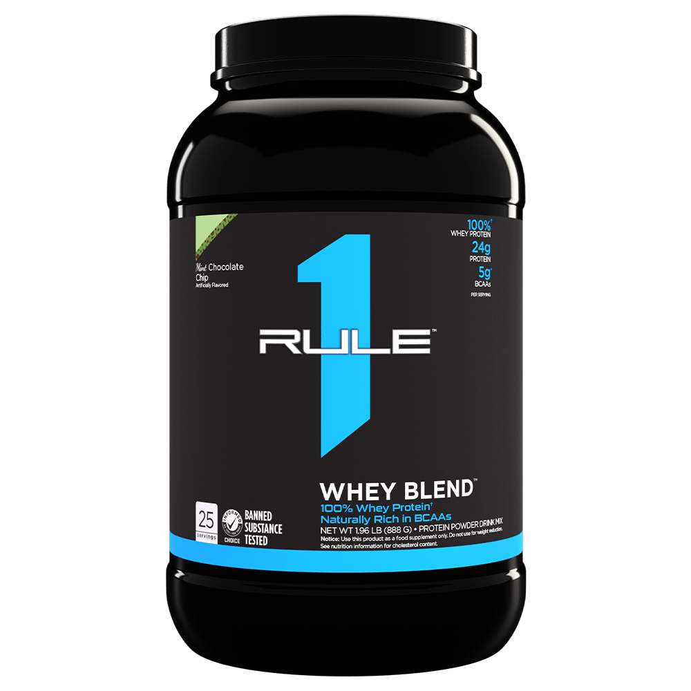 Rule 1 Whey Blend Protein Powder 26 Serves Mint Choc Chip