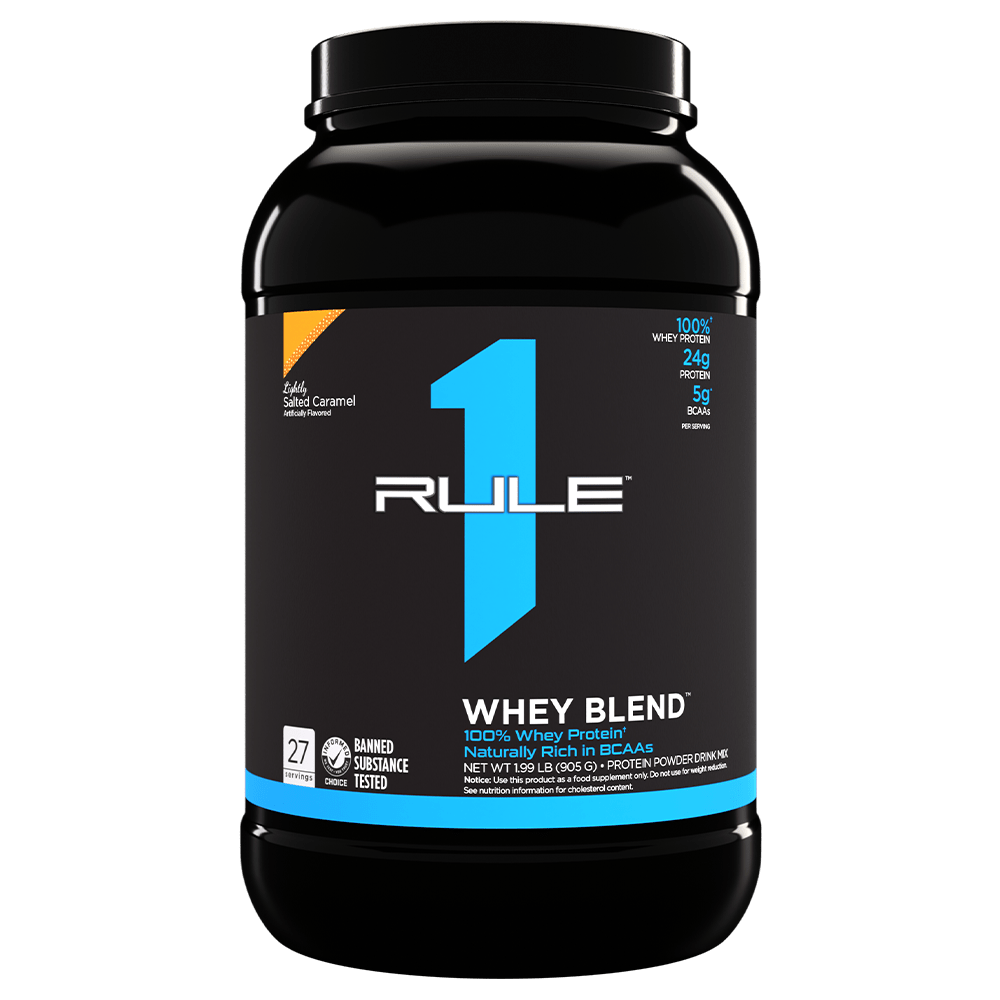 Rule 1 Whey Blend Protein Powder 26 Serves Salted Caramel