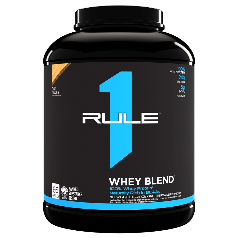 Rule 1 Whey Blend Protein Powder 64 Serves Cafe Mocha