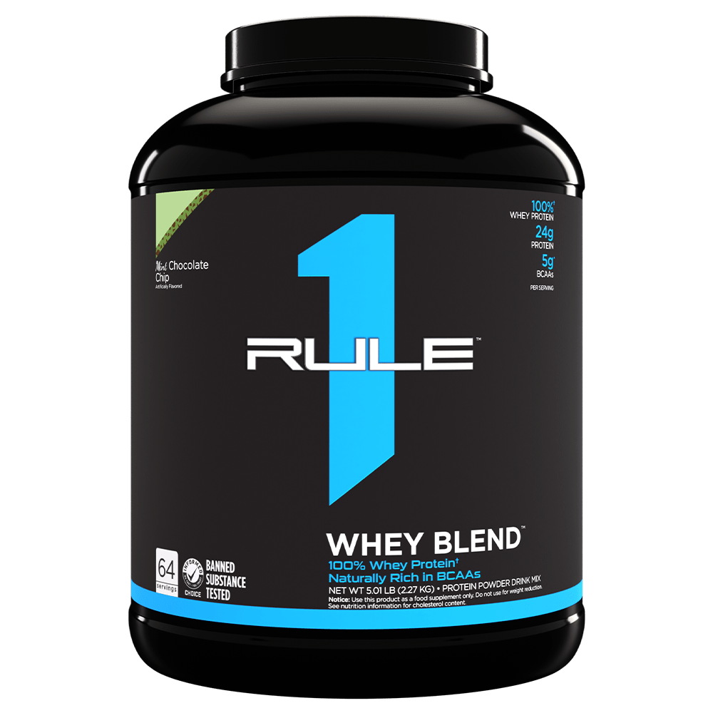 Rule 1 Whey Blend Protein Powder 64 Serves Mint Choc Chip