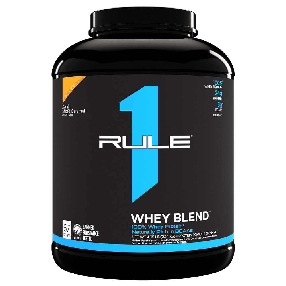 Rule 1 Whey Blend Protein Powder 64 Serves Salted Caramel