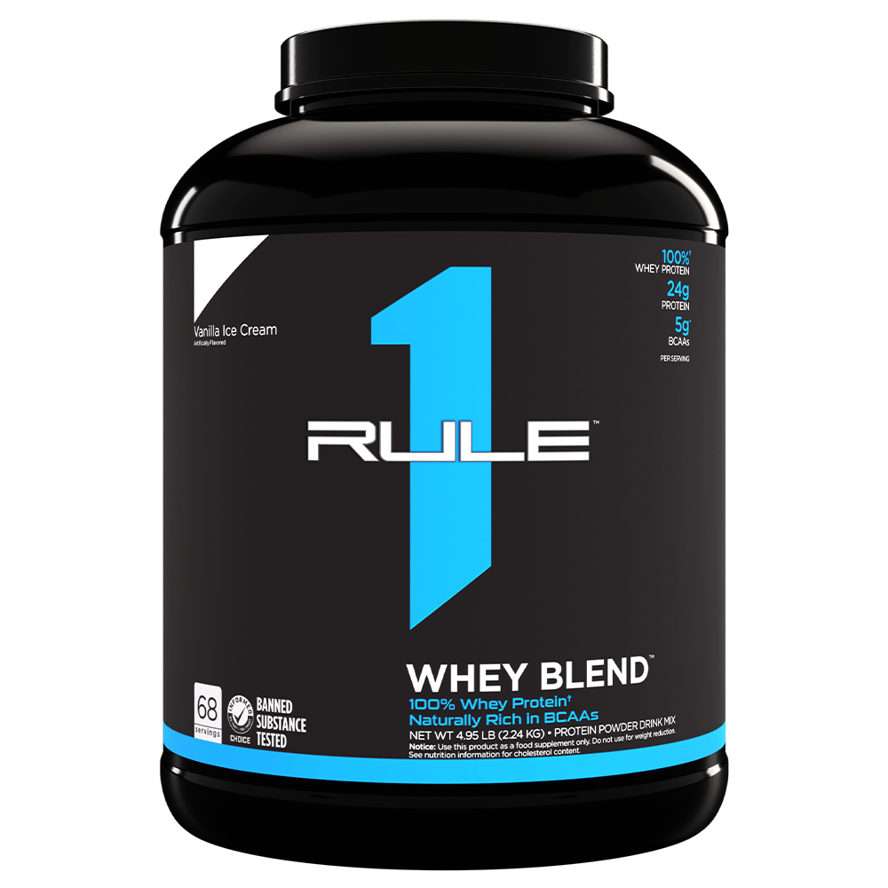 Rule 1 Whey Blend Protein Powder 64 Serves Vanilla Ice Cream