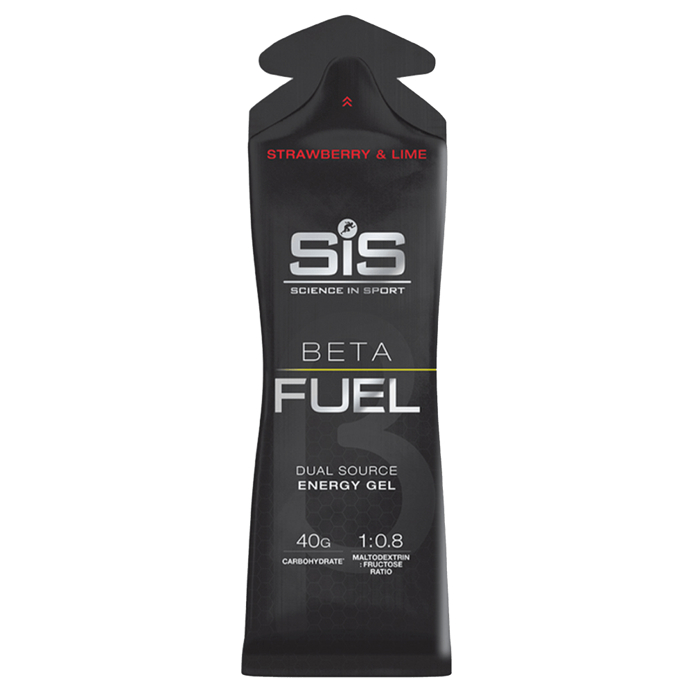 Science In Sport (SIS) Beta Fuel Energy Gel Intra-Workout 60mL Single Serve (1 Gel) Strawberry & Lime