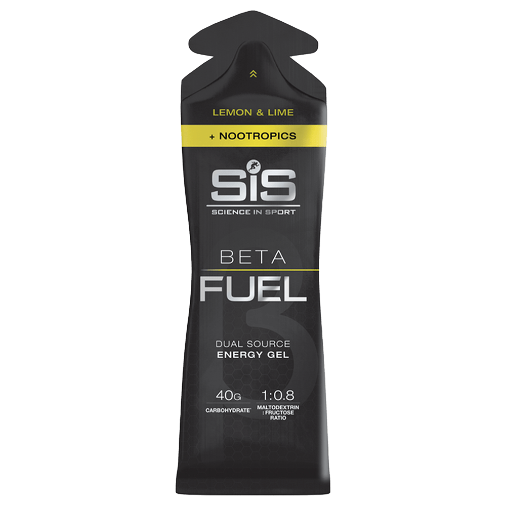 Science In Sport (SIS) Beta Fuel Energy Gel + Nootropics Intra-Workout 60mL Single Serve (1 Gel) Lemon Lime