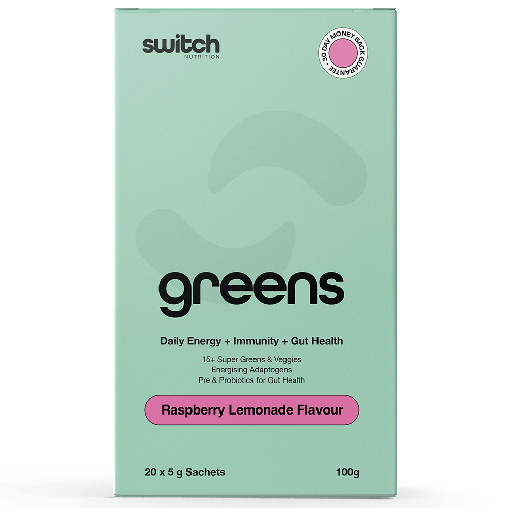 Switch Nutrition Greens Greens 20 Sticks Raspberry Lemonade