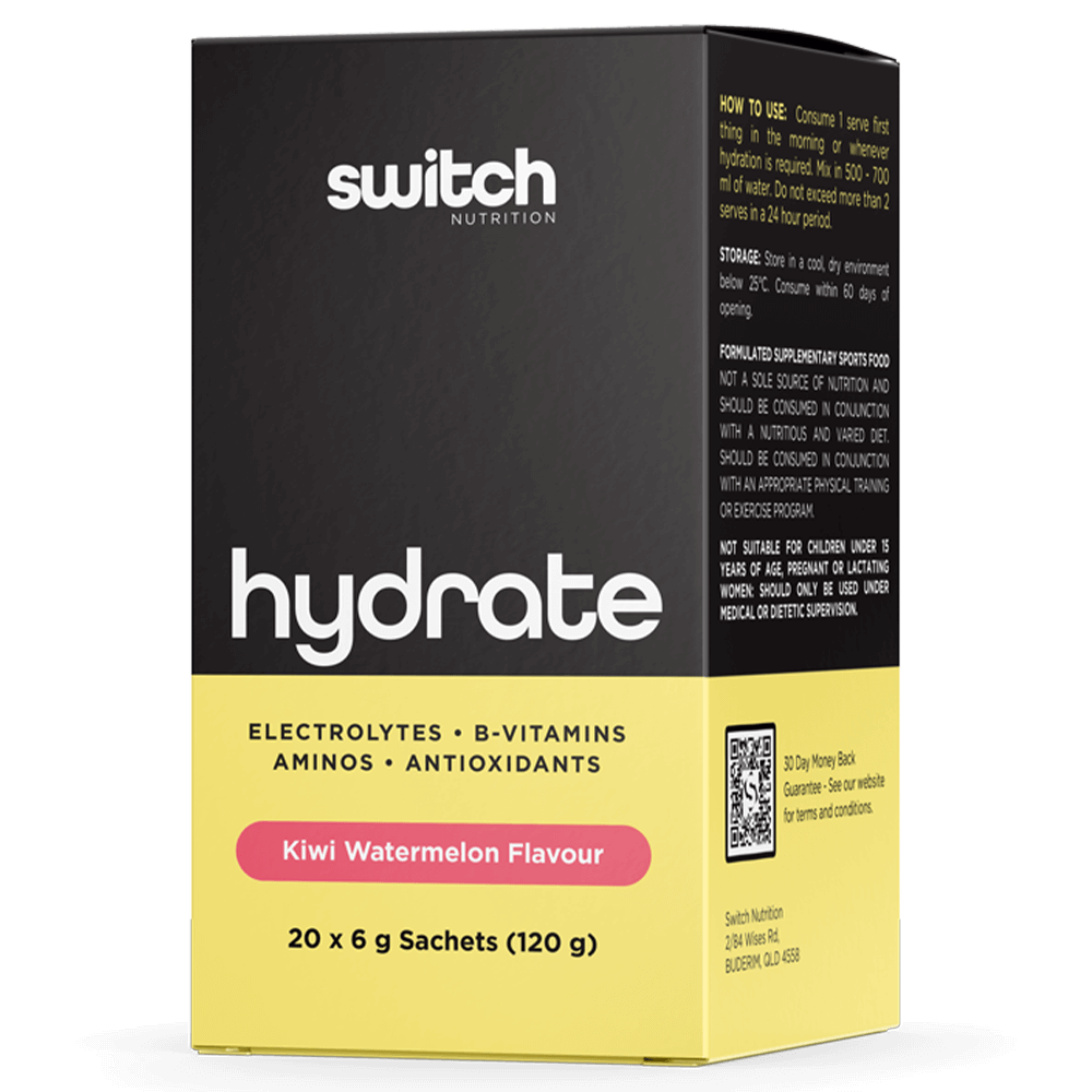 Switch Nutrition Hydrate Switch Hydration 20 Sachets (Box) Kiwi Watermelon