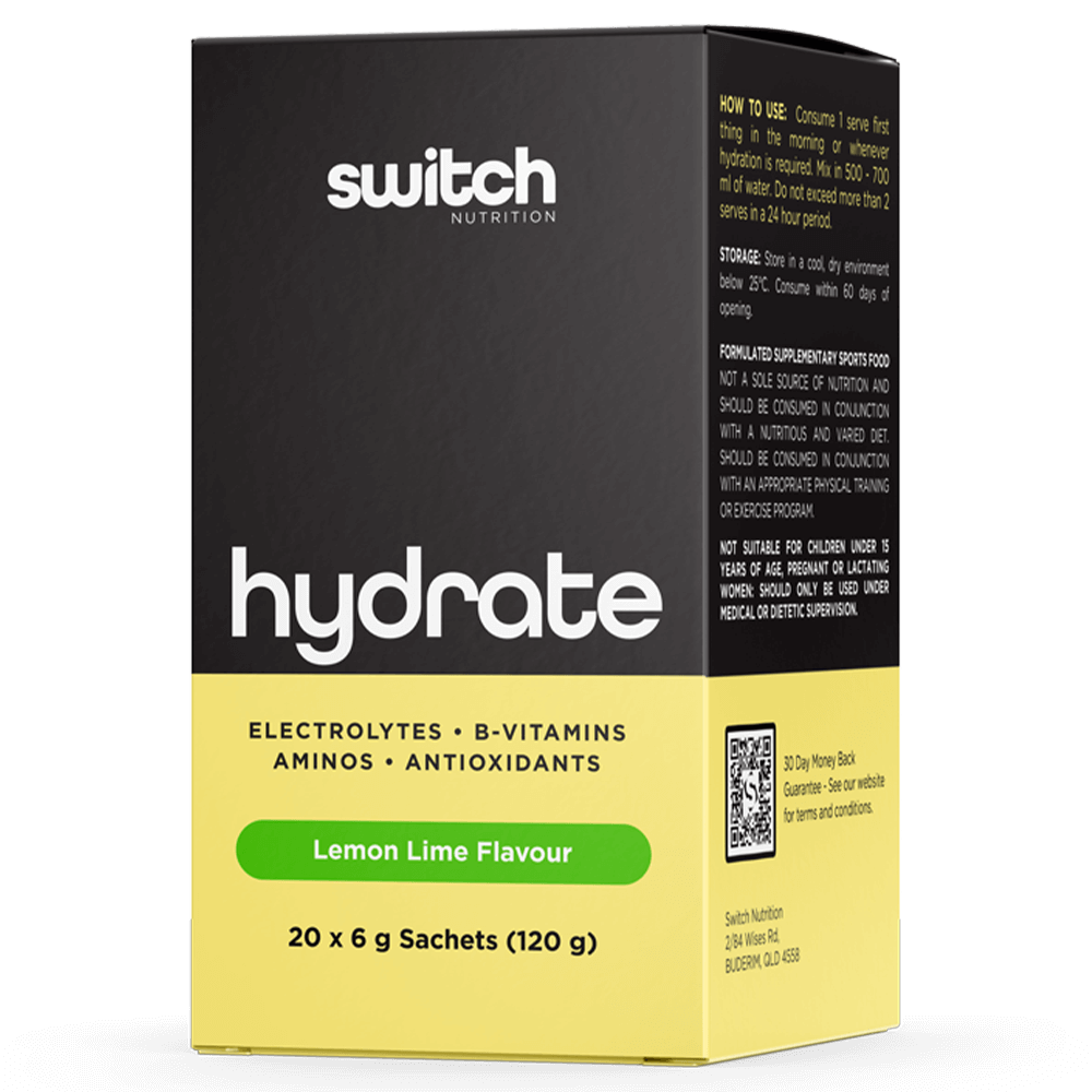 Switch Nutrition Hydrate Switch Hydration 20 Sachets (Box) Lemon Lime