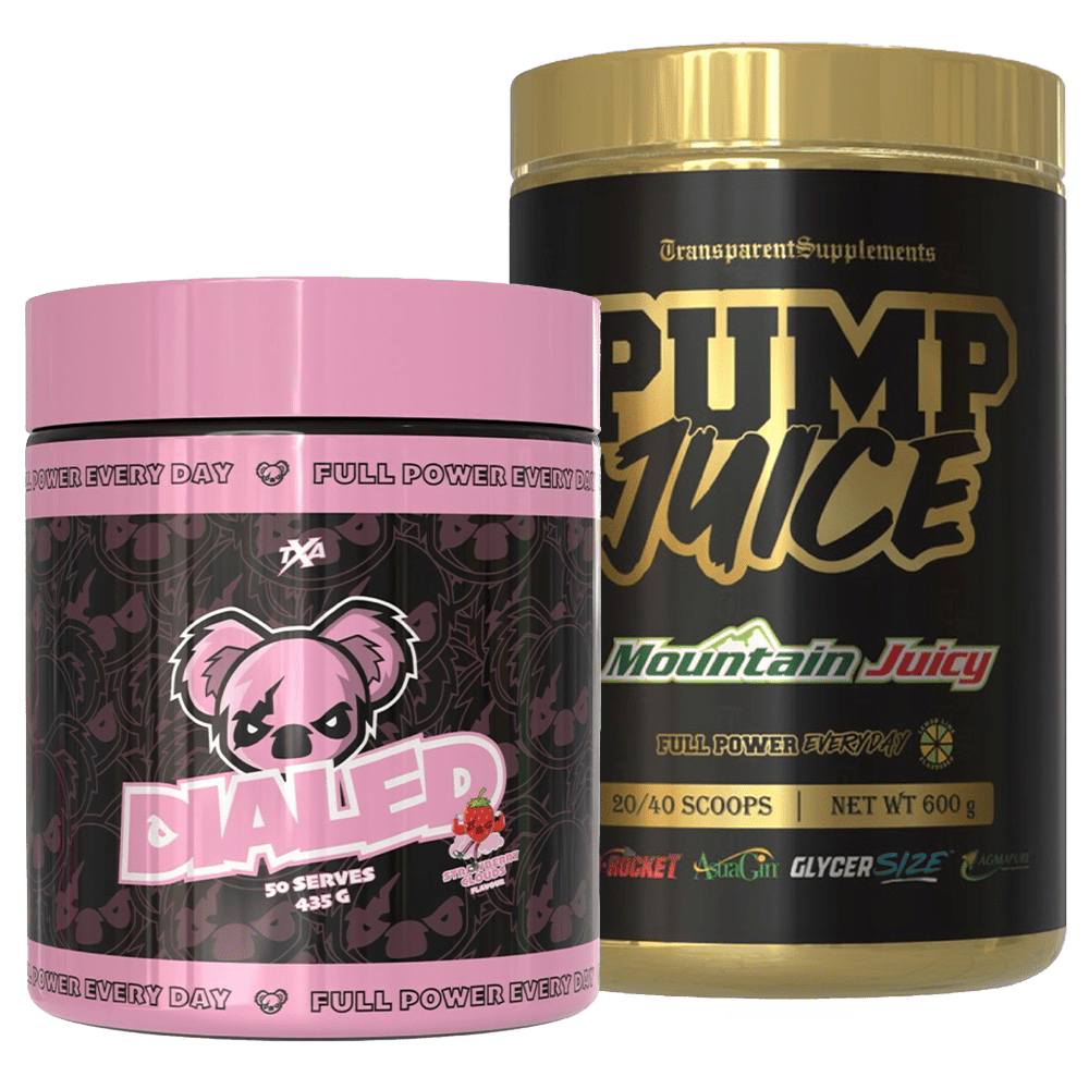 Dialed & Juicy Pre - workout Stack Pre - Workout Strawberry Clouds Strawberry Kiwi