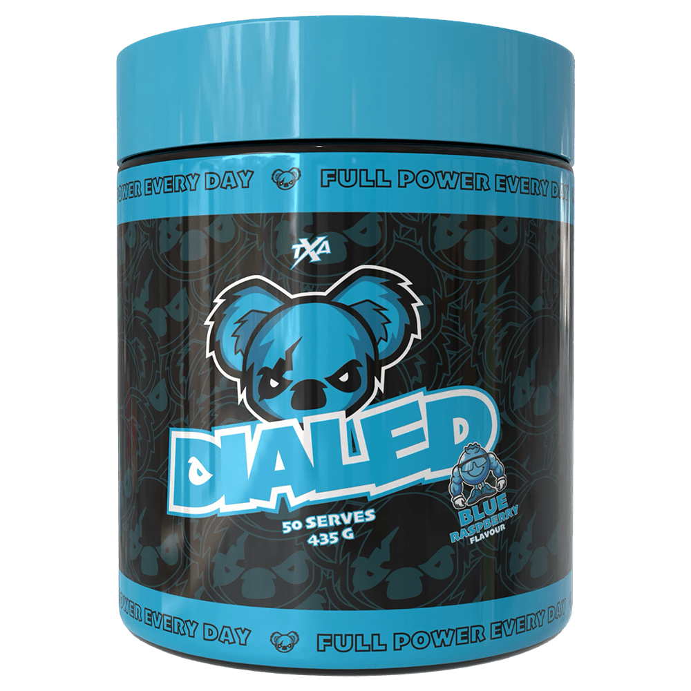 The X Athletics Dialed Pre - Workout Pre - Workout 50 Serves Blue Raspberry