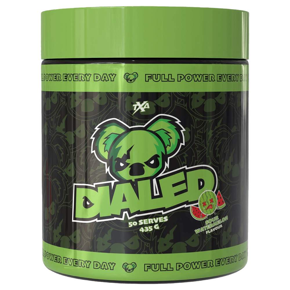 The X Athletics Dialed Pre - Workout Pre - Workout 50 Serves Sour Watermelon