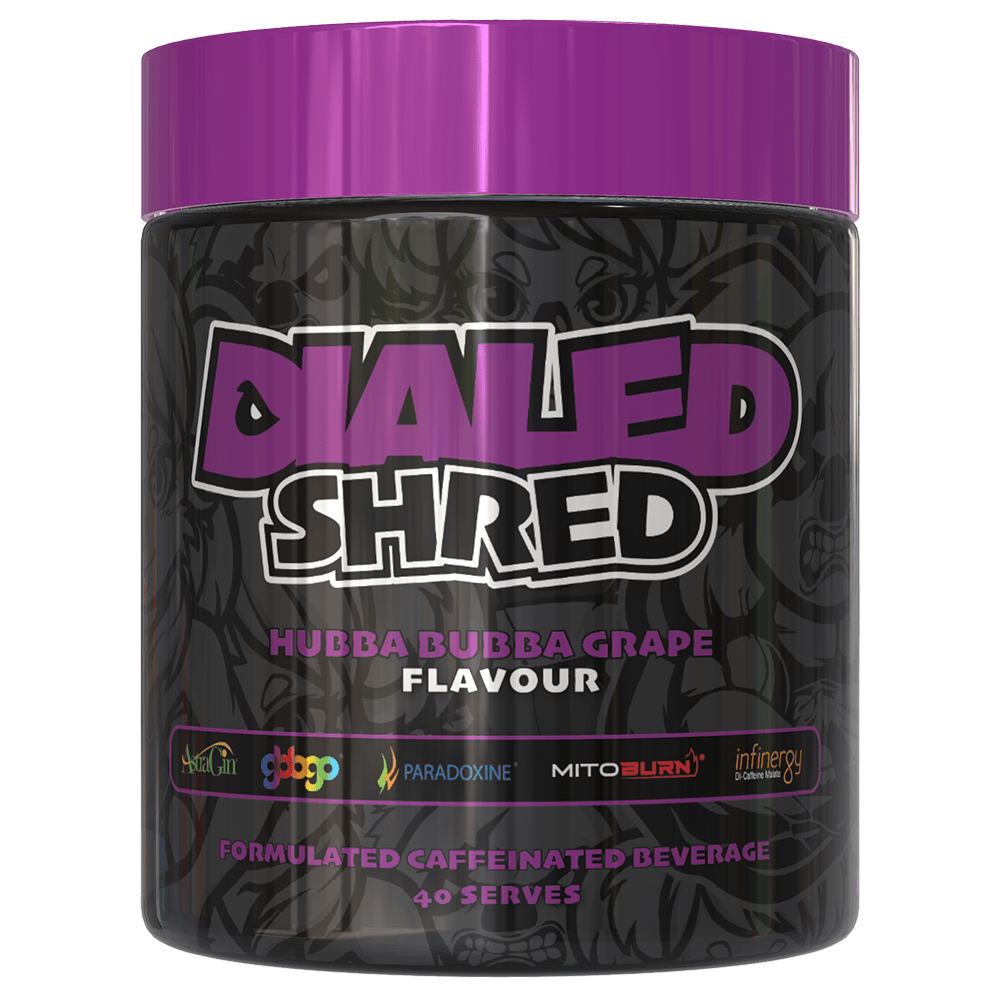 The X Athletics Dialed Shred Fat Burner 40 Serves Hubba Bubba Grape