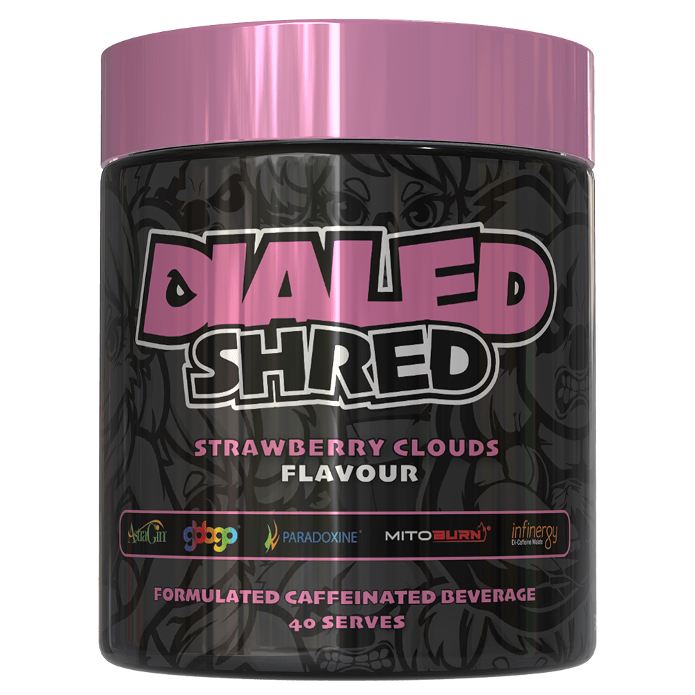 The X Athletics Dialed Shred Fat Burner 40 Serves Strawberry Clouds