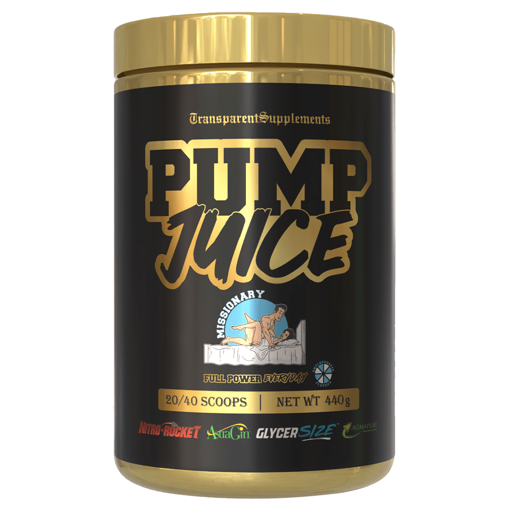 Transparent Supplements Pump Juice Pre - Workout 40 Serves Missionary