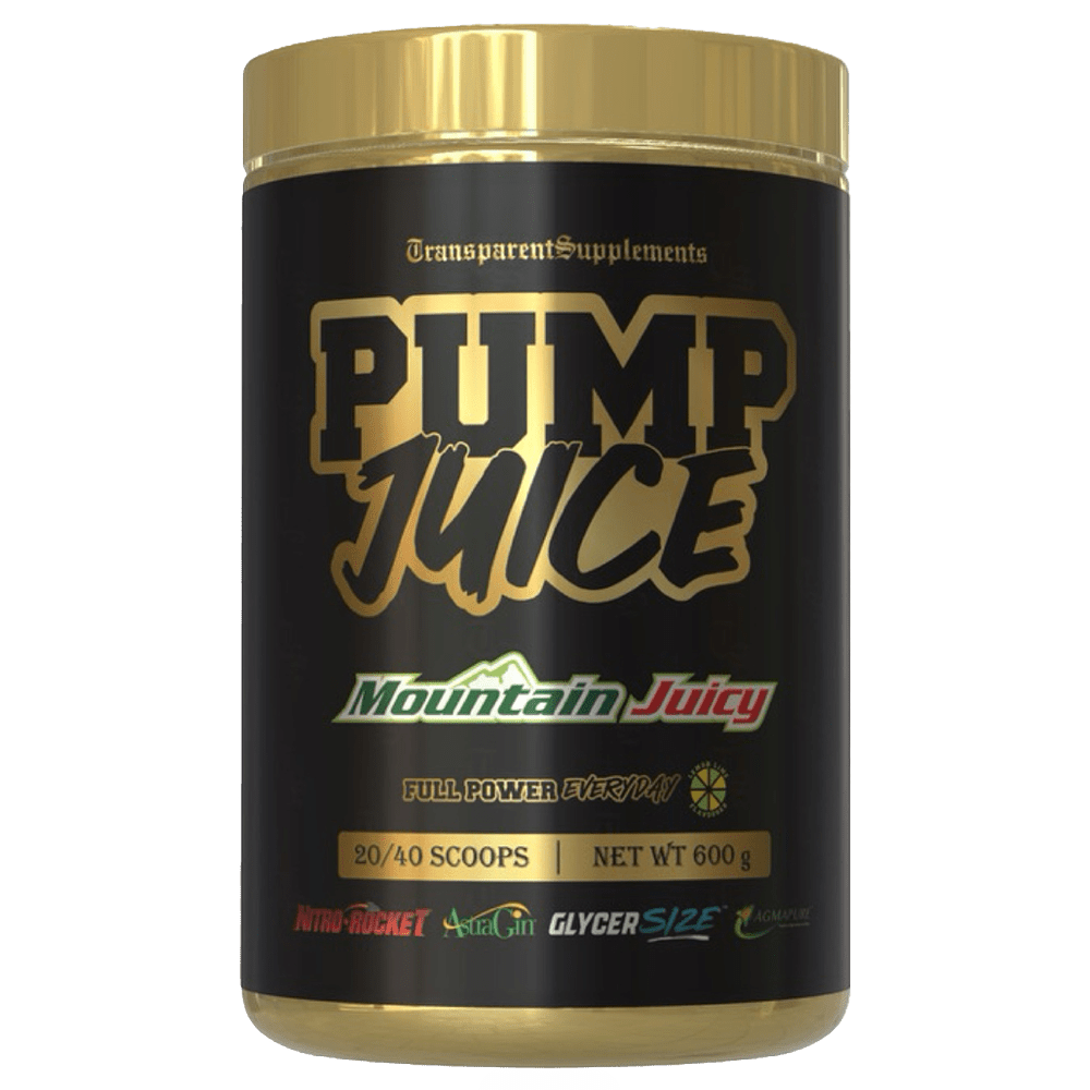 Transparent Supplements Pump Juice Pre - Workout 40 Serves Mountain Juicy
