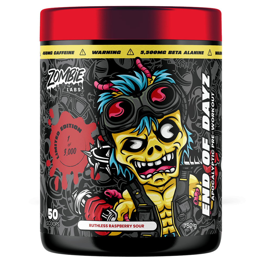 Zombie Labs End Of Dayz Pre - Workout 50 Serves Ruthless Raspberry Sour