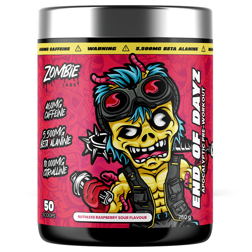 Zombie Labs End Of Dayz Pre - Workout 50 Serves Ruthless Raspberry Sour