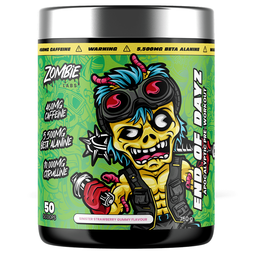 Zombie Labs End Of Dayz Pre - Workout 50 Serves Sinister Strawberry Gummy