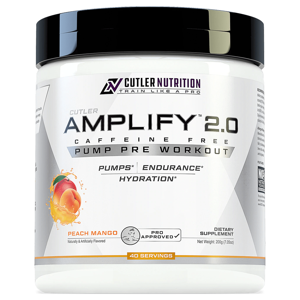 Cutler Nutrition Amplify 2.0 Pre-Workout 40 Serves Peach Mango