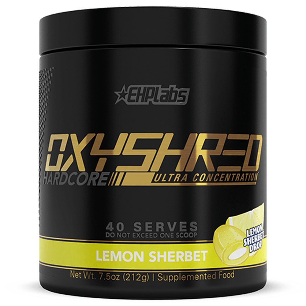 EHPlabs OxyShred Hardcore Fat Burner 40 Serves Lemon Sherbet