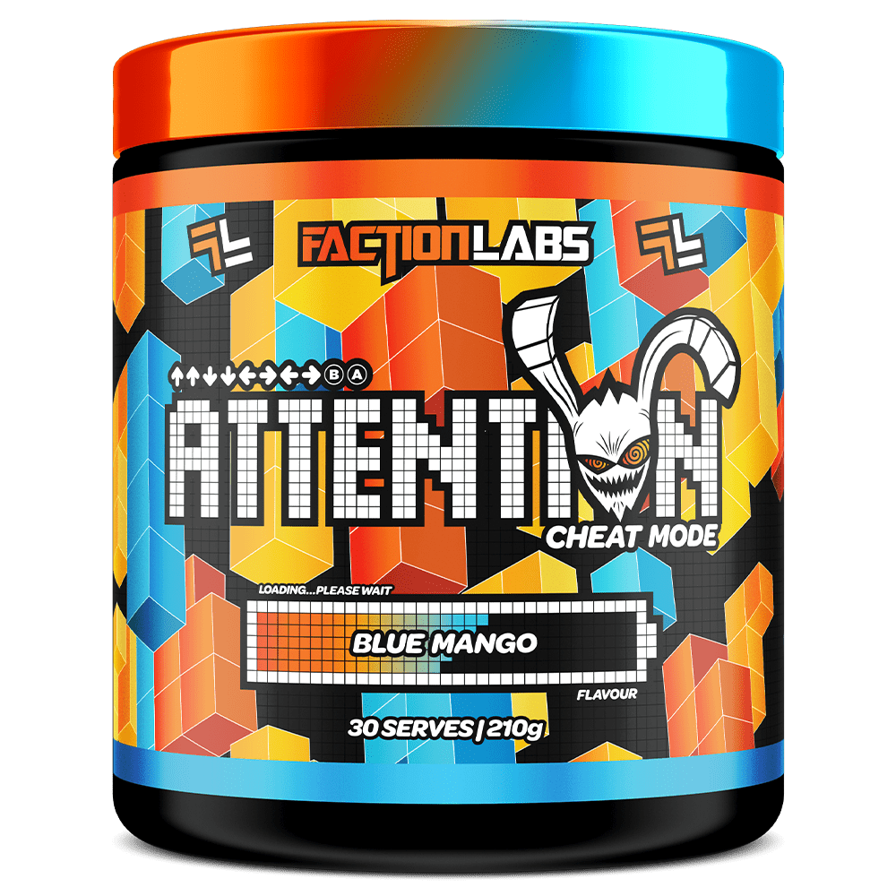 Faction Labs Attention Cheat Mode Mental Focus 30 Serves Blue Mango