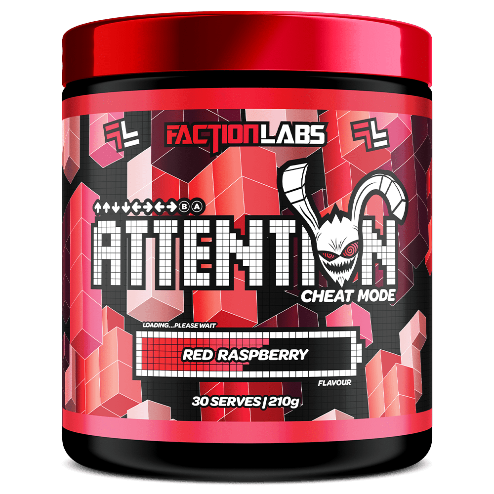 Faction Labs Attention Cheat Mode Mental Focus 30 Serves Red Raspberry