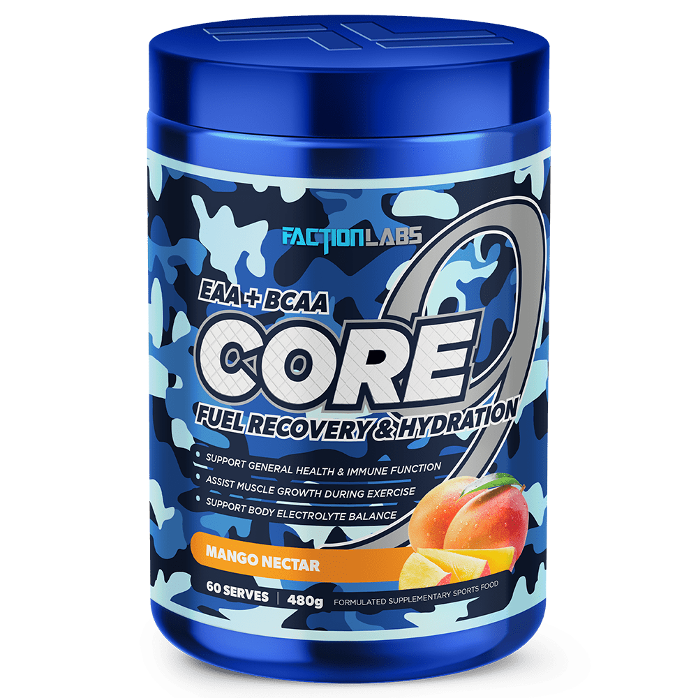 Faction Labs Core 9 EAA + BCAA Aminos 60 Serves Mango Nectar