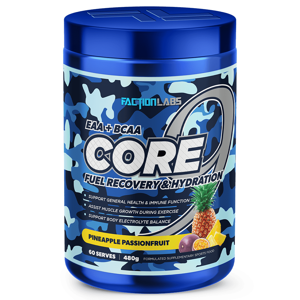 Faction Labs Core 9 EAA + BCAA Aminos 60 Serves Pineapple Passionfruit