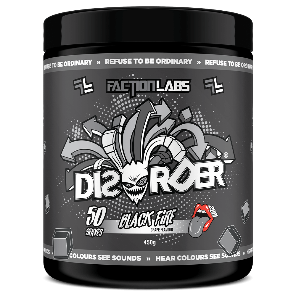 Faction Labs Disorder Pre-Workout 50 Serves Black Fire - Juicy Grape