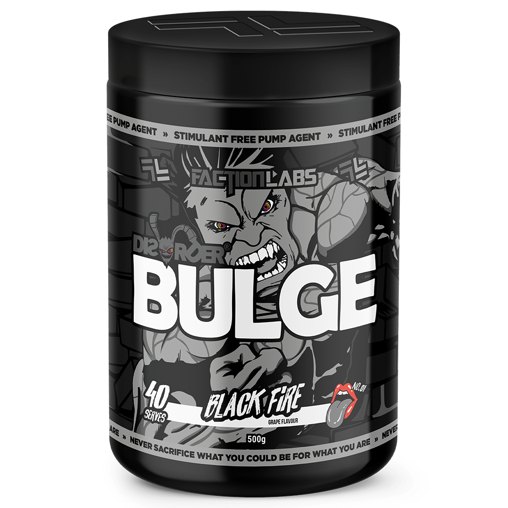 Faction Labs Disorder Bulge Pre-Workout 40 Serves Black Fire