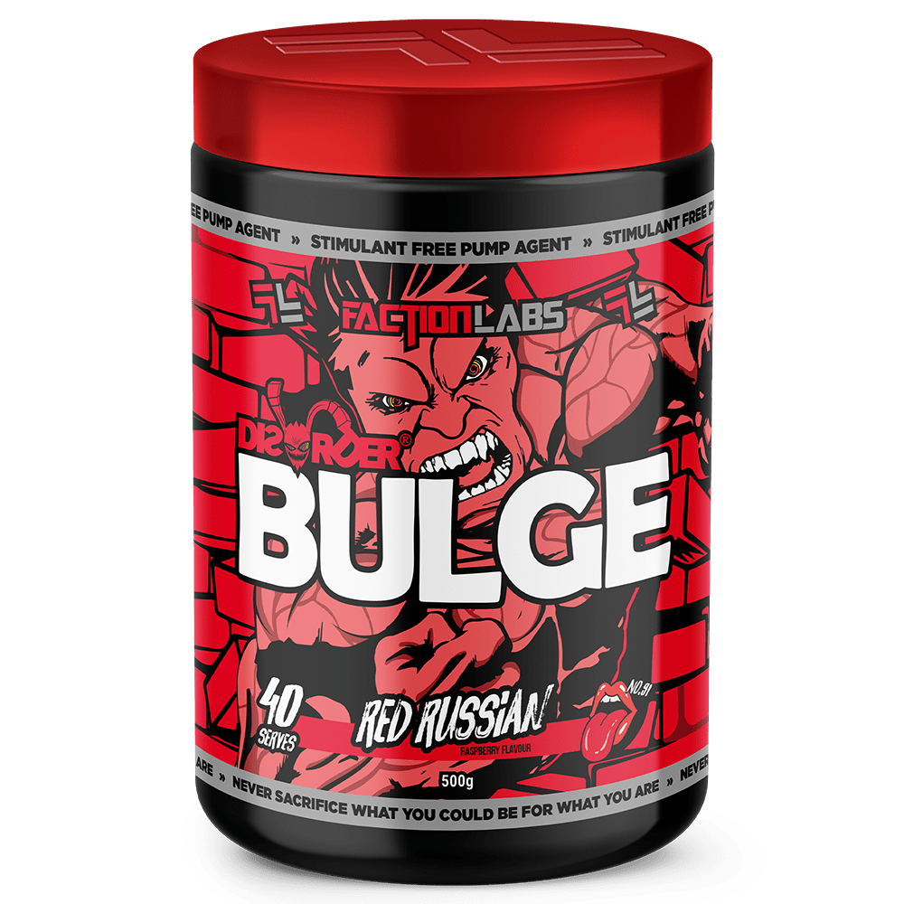 Faction Labs Disorder Bulge Pre-Workout 40 Serves Red Russian