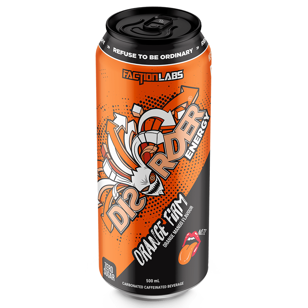 Faction Labs Disorder Energy Energy Drink 500mL Orange Firm