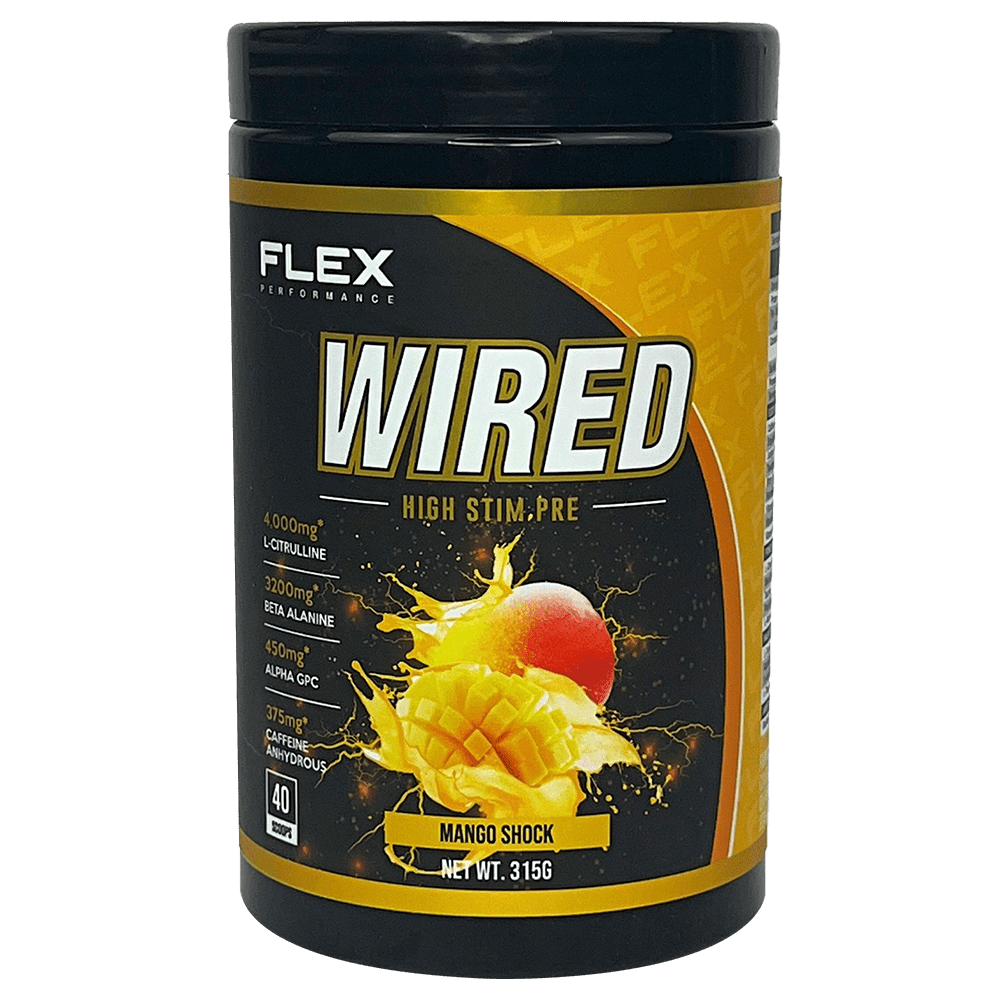 Flex Performance Wired Pre-Workout 40 Serves Mango Shock